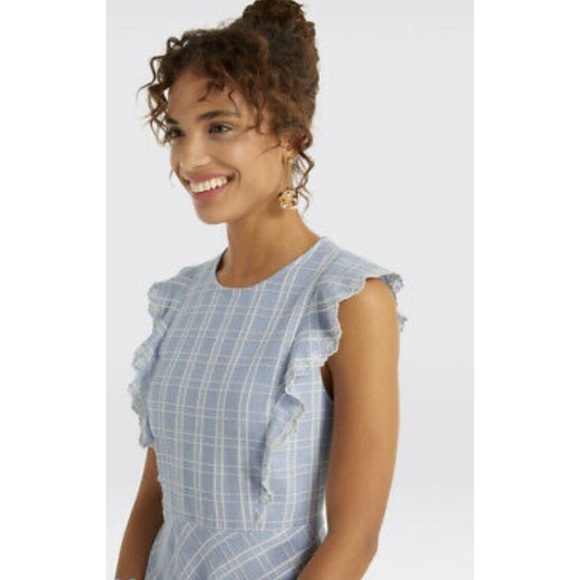 NEW NWT Draper James Embroidered Dress Blue - Picture 2 of 7